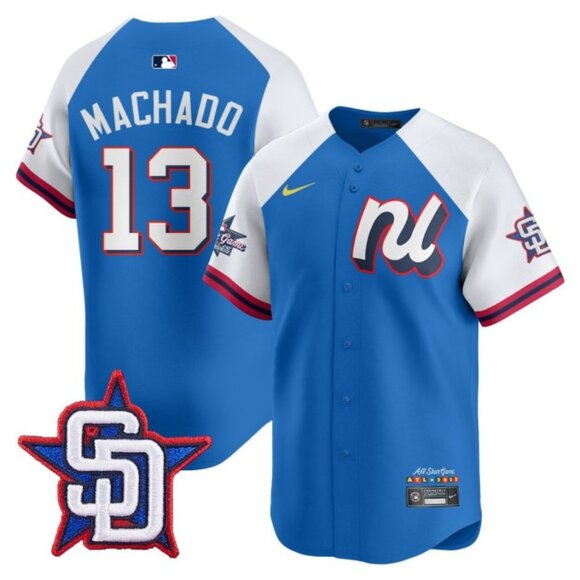 Mens Youths Kids Womens Manny Machado Blue White 2025 All Star Jersey Stitched